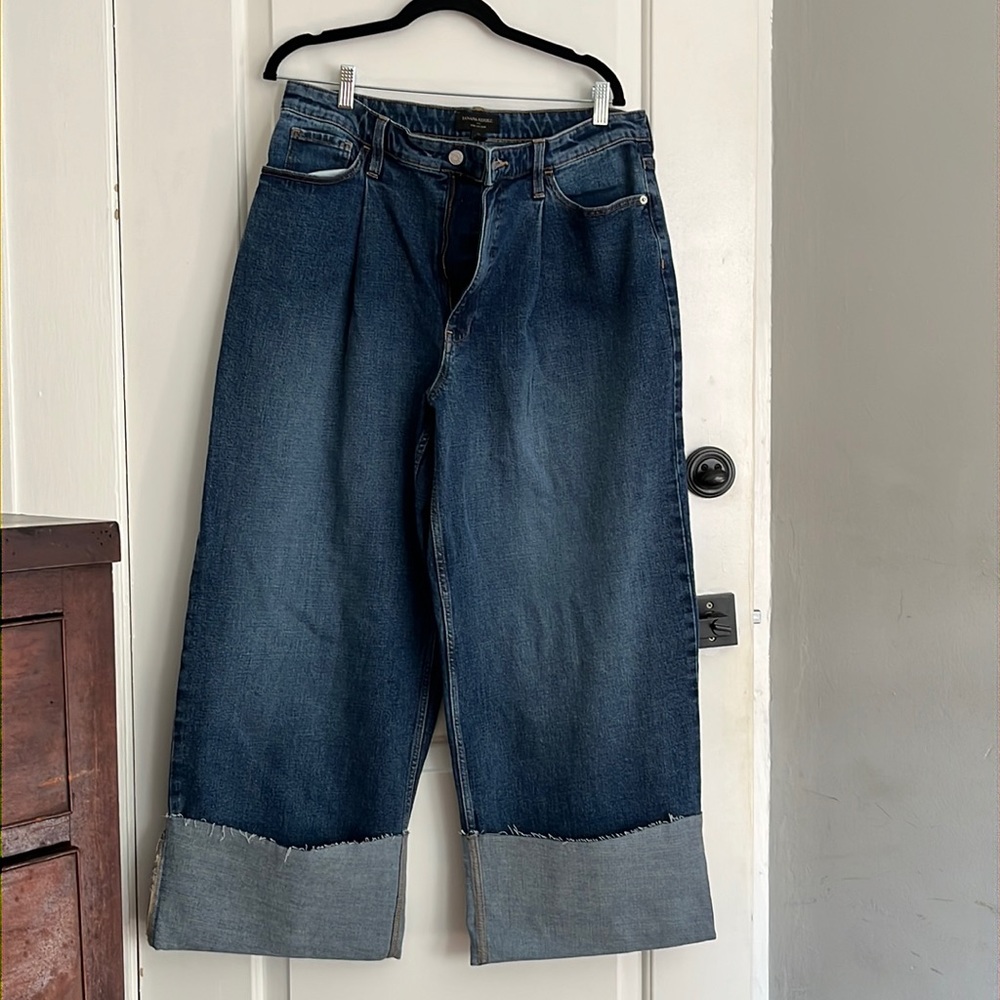 Banana Republic wide cuff wide leg jeans